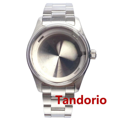 20ATM 39mm Stainless Steel Pilot Brushed Watch Case Sapphire Glass Fit NH35 NH36A ETA2824 PT5000 Automatic Movement