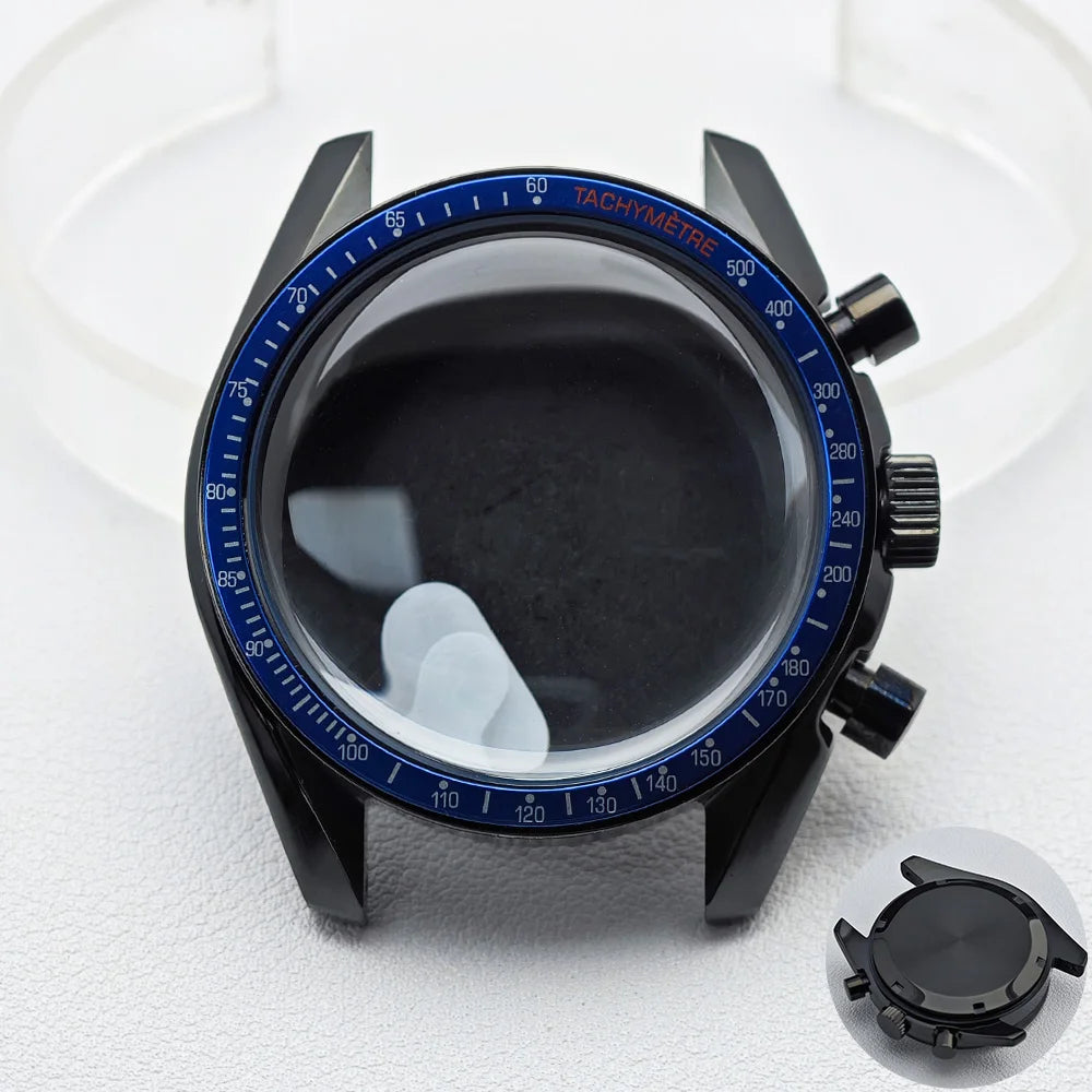 39.7mm Men's watches metal case FIT VK63 movement case watch accessories watch parts Fits 20mm strap Watch Box