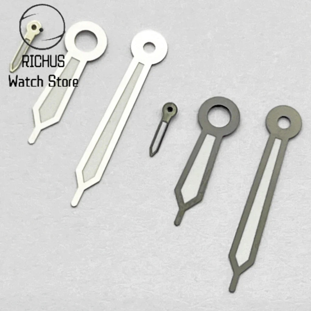 Nipple end ETA6497 Watch Hands Silver/Blue/Gold/RoseGold Green Luminous Fit ETA 6497 6498 ST3600 3620 Movement Accessory Part