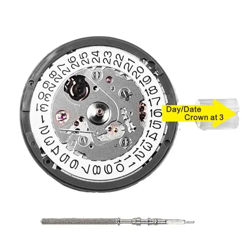 Japan Geniune NH35A Premium Mechanical Movement NH35 White Date wheel 24 Jewels Automatic Self-winding High Accuracy Movt Replace