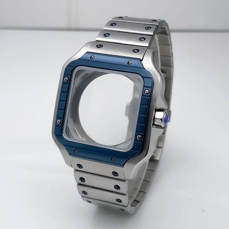 NH35 Case 38mm Sapphire Glass Stainless Steel Square Watch Case Accessories Modification Parts Suitable NH35 NH36 NH38 Movements