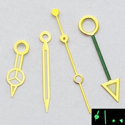 RICHUS NH34 GMT Watch Hands Silver/Black/Gold/RoseGold Blue Luminous Fit NH34 Movement Watch Accessories