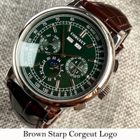 A green brown strap