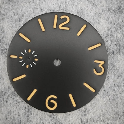 36mm Watch Dial Green Luminous Watch Face Insert Parts Accessories for ETA6497/ Seagull ST36 Movement Watch Repair Parts