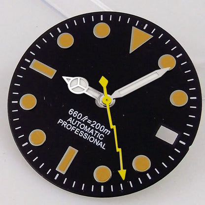 SU B Watch Part 28.5mm Watch Dial for NH 35 NH 36 NH 37 NH 38 NH 39 NH 70 NH 72 Di ver Wristwatch Parts Green/Black Index Repair Tool