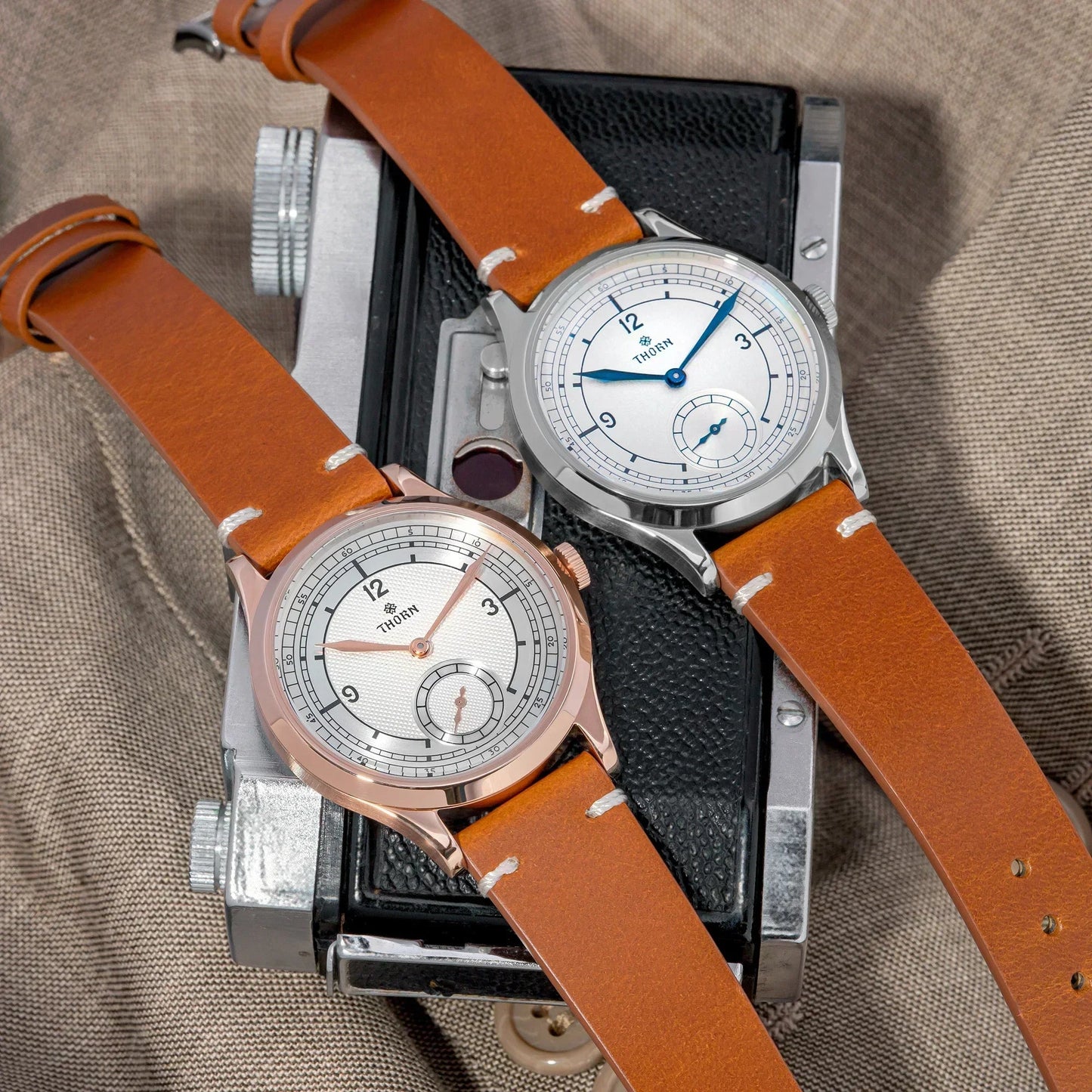 THORN Too1  quartz Sub Second Watch 37mm Case 3ATM AR Sapphire Pilot