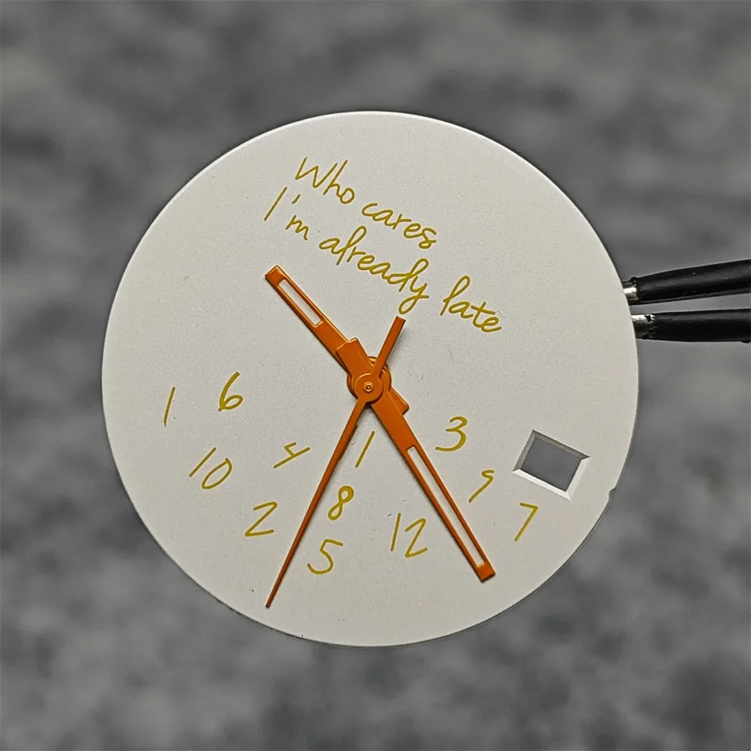 Modified Blue Log Hands + Watch Dial Set 28.5mm DIY Watch Faces Fits NH35/4R36 Movement Who Cares Lt's Already Late Accessories