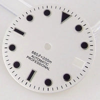 A white dial