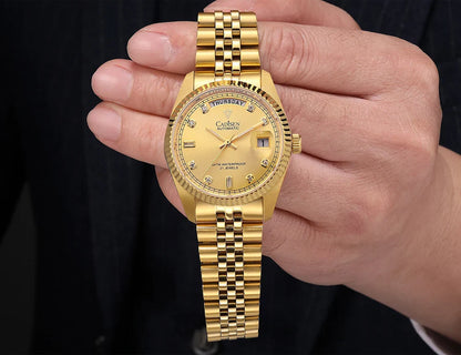 Cadisen C8228 DD38 Watch Diamond Dial MIYOTA 8285 AR Sapphire Crystal luminous 38MM 5Bar