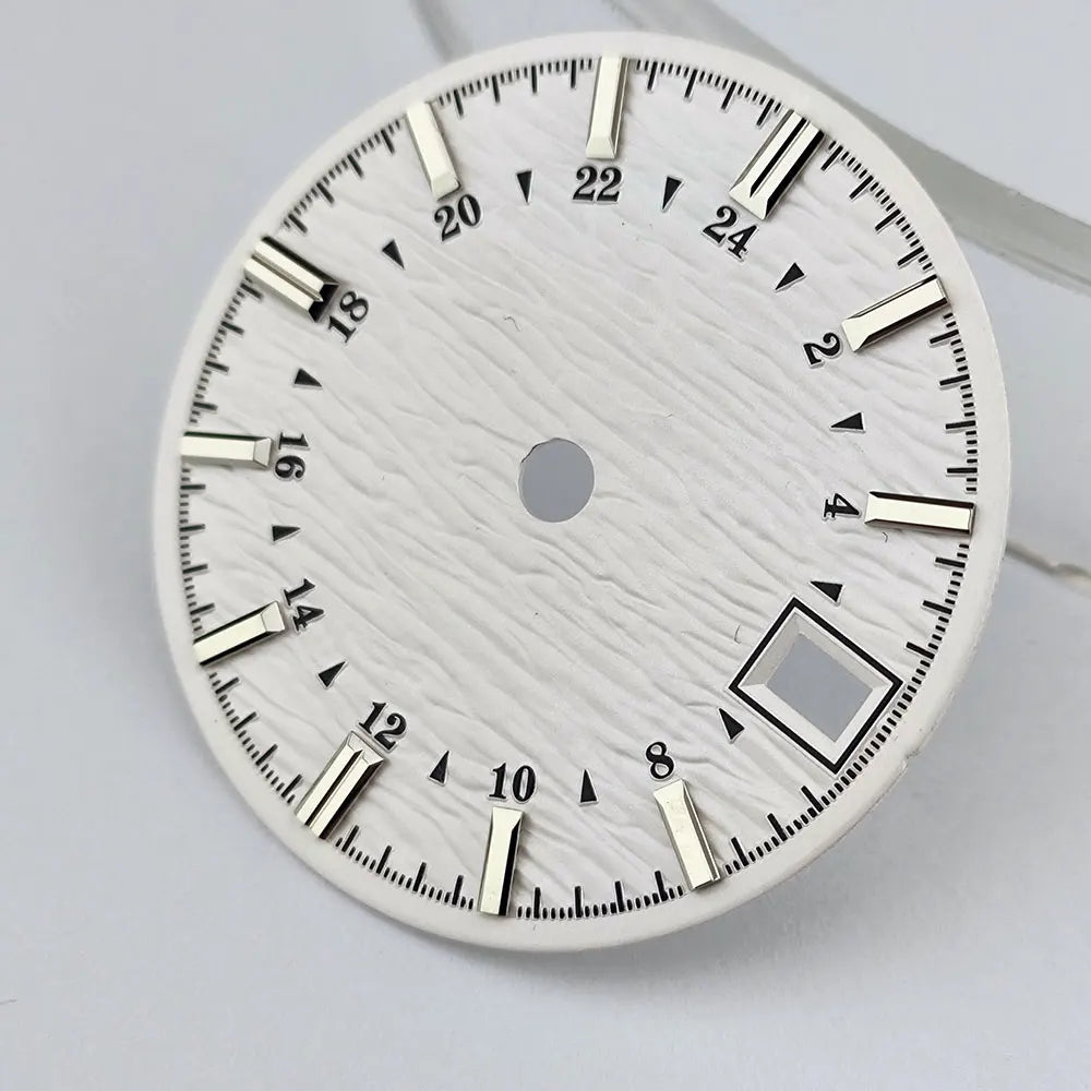 watch dial 28.5mm with water ripple vertical surface luminous watch dial suitable for NH35 movement watch replacement accessorie