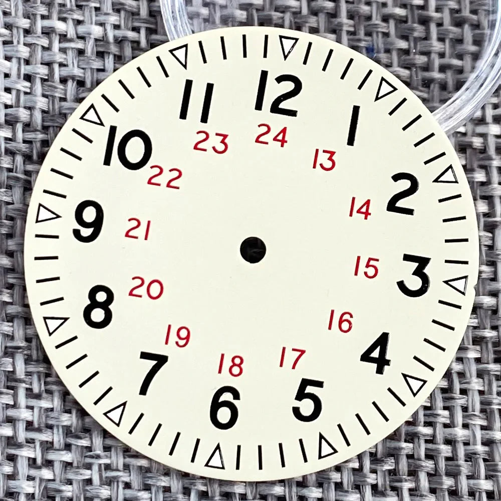 Vintage Pil ot Watch Dial 33.5mm for NH 35 NH 36 NH 38 NH 70 E TA2824 PT 5000 Nologo Dial Face D iver Watch Mod Luminous Hand Watch Part