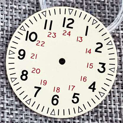 Vintage Pil ot Watch Dial 33.5mm for NH 35 NH 36 NH 38 NH 70 E TA2824 PT 5000 Nologo Dial Face D iver Watch Mod Luminous Hand Watch Part