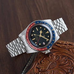 Customizable Baltany 39MM 1957s GMT Master Homage Watch S6074 NH34 Automatic Dome Sapphire 20ATM  Swiss Lume