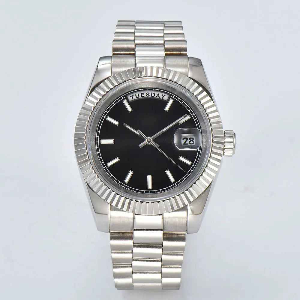 Day-Date Miyota 8285 automatic watches TDD001 Sapphire 10Bar 39MM custom watch