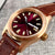 Tandorio Bronze Pilot Watch TD147R 20ATM 36mm Wine Red Dial NH35ASapphire Crystal