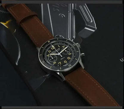 Fifty Fathoms Mod Hruodland Fo19  Chronograph Watch VK64 Quartz AR Sapphire 40MM 10bar