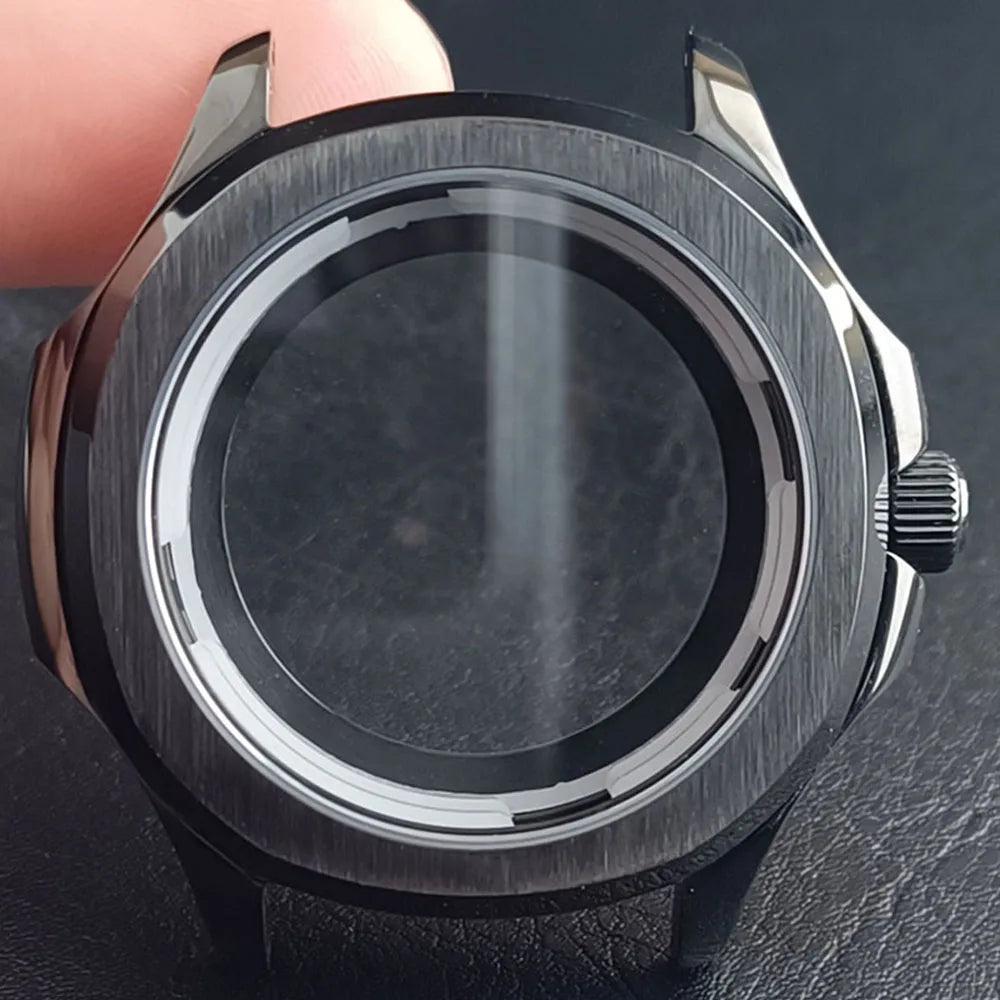 39.5MM Stainless Steel Sapphire Glass Waterproof Case Have Inner Ring FIT NH 35 NH36 NH70 Movement Watch Parts Accessories