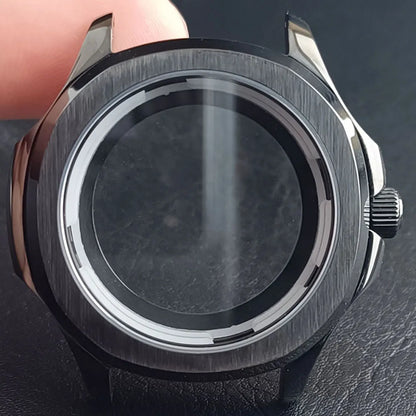 39.5MM Stainless Steel Sapphire Glass Waterproof Case Have Inner Ring FIT NH 35 NH36 NH70 Movement Watch Parts Accessories