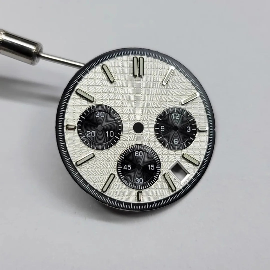 Modified VK63 Watch Dial 31.8mm Watch Faces Green Luminous Watch DIY Accessory for VK63 Movement