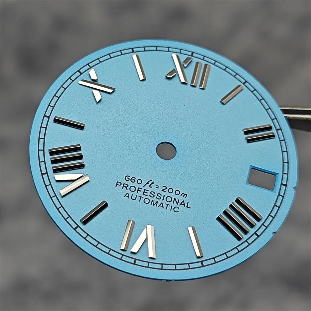 Suitable for NH35A/4R35 Movement Watch Dial 28.5mm Roman Numeral Surface Watch Faces Men's Watches Replacement Accessories