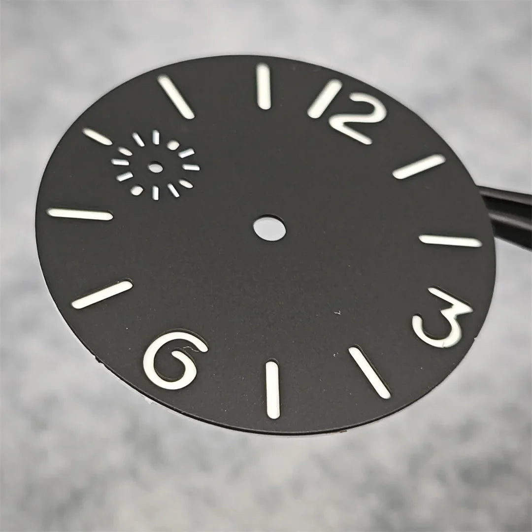 36mm Watch Dial Green Luminous Watch Face Insert Parts Accessories for ETA6497/ Seagull ST36 Movement Watch Repair Parts