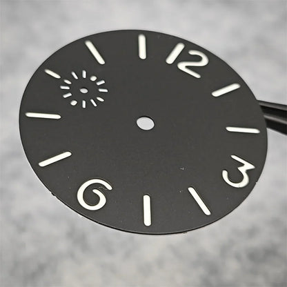 36mm Watch Dial Green Luminous Watch Face Insert Parts Accessories for ETA6497/ Seagull ST36 Movement Watch Repair Parts