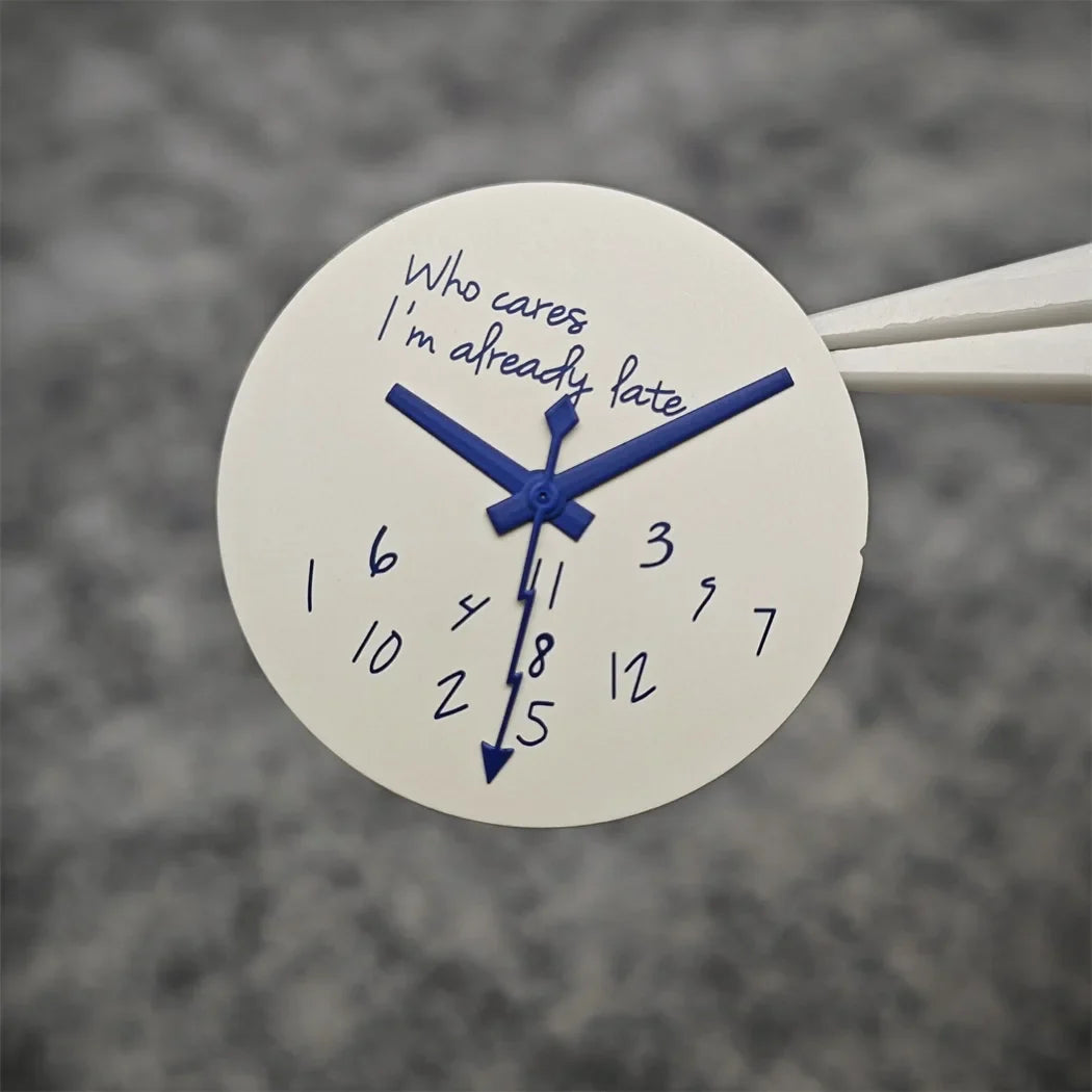 Modified Blue Log Hands + Watch Dial Set 28.5mm DIY Watch Faces Fits NH35/4R36 Movement Who Cares Lt's Already Late Accessories