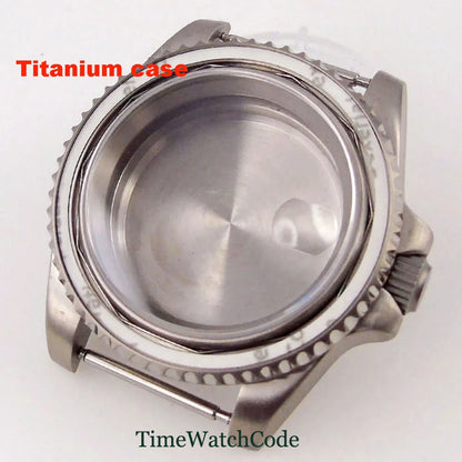 Titanium Watch Case 40mm Sub Diver  200m Waterproof Fit for NH35 NH36 ETA2824 PT5000 Antiallergry Sapphire Crystal Screw-in Crown