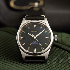 Baltany 36mm Dress Watches S4042 Customizable AR Sapphire Crystal 10Bar  Moon phase Wristwatches Swiss Lume