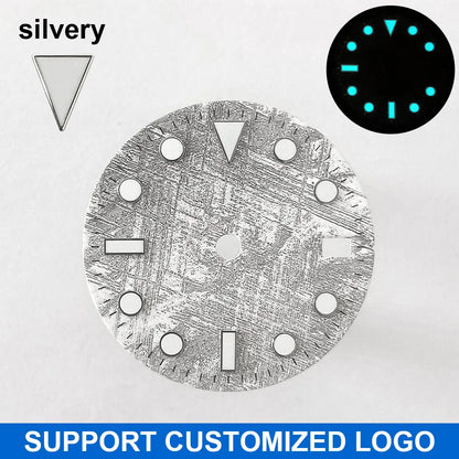 28.5mm diameter dial suitable for NH-34/35/36 movements GMT Luminous dial customization LOGO/name DIY dial watch parts
