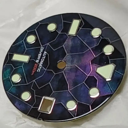 29mm Watch Parts White Blue Black Watch Dial Mother Of Pearl Fragment Pattern Fit NH35 NH36 Automatic Mens Watch Accessories