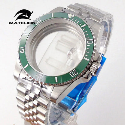 Matelion 200M Diving Case 40mm Fit NH35 NH36 NH34 GMT ETA 2824 PT5000 Watch Case Jubilee Bracelet Sapphire Glass Slide Buckle