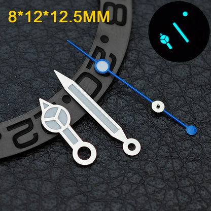 Watch hands NH36  Black/Rose Gold Watch Accessories Watch pointer N H35 NH36 Hands Blue Green/Green Glow fits for N H35