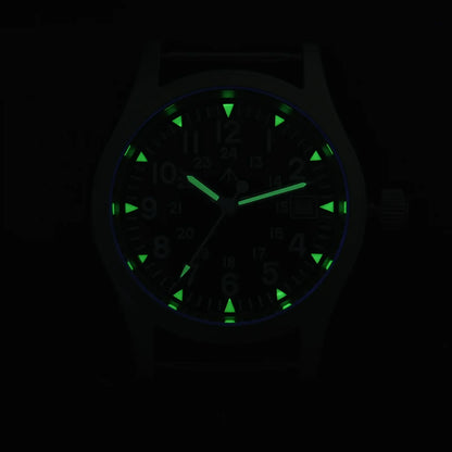 Militado ML05 Military Watch 38 mm  Ronda 515 Quartz  Domed Sapphire 10bar Super Luminous field Watches