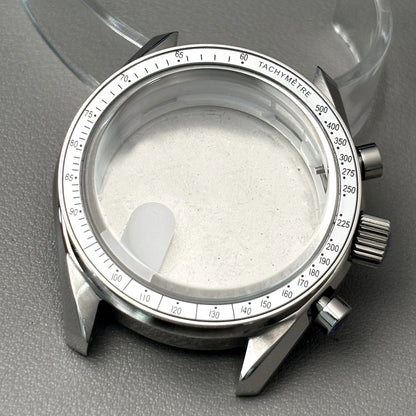 VK63 case 39.7mm moon metal  watch case chronograph case bezel,VK63  Business watch sealed back moon watch mission mod