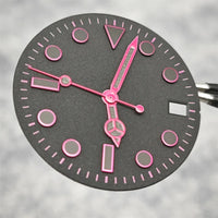 3 hands pink dial