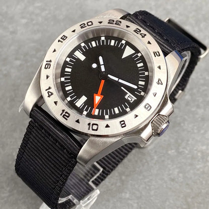 Tandorio Sterile GMT watch TD229B 39mm NH34 Sapphire 24H Fixed Bezel Luminous Sapphire 10Bar