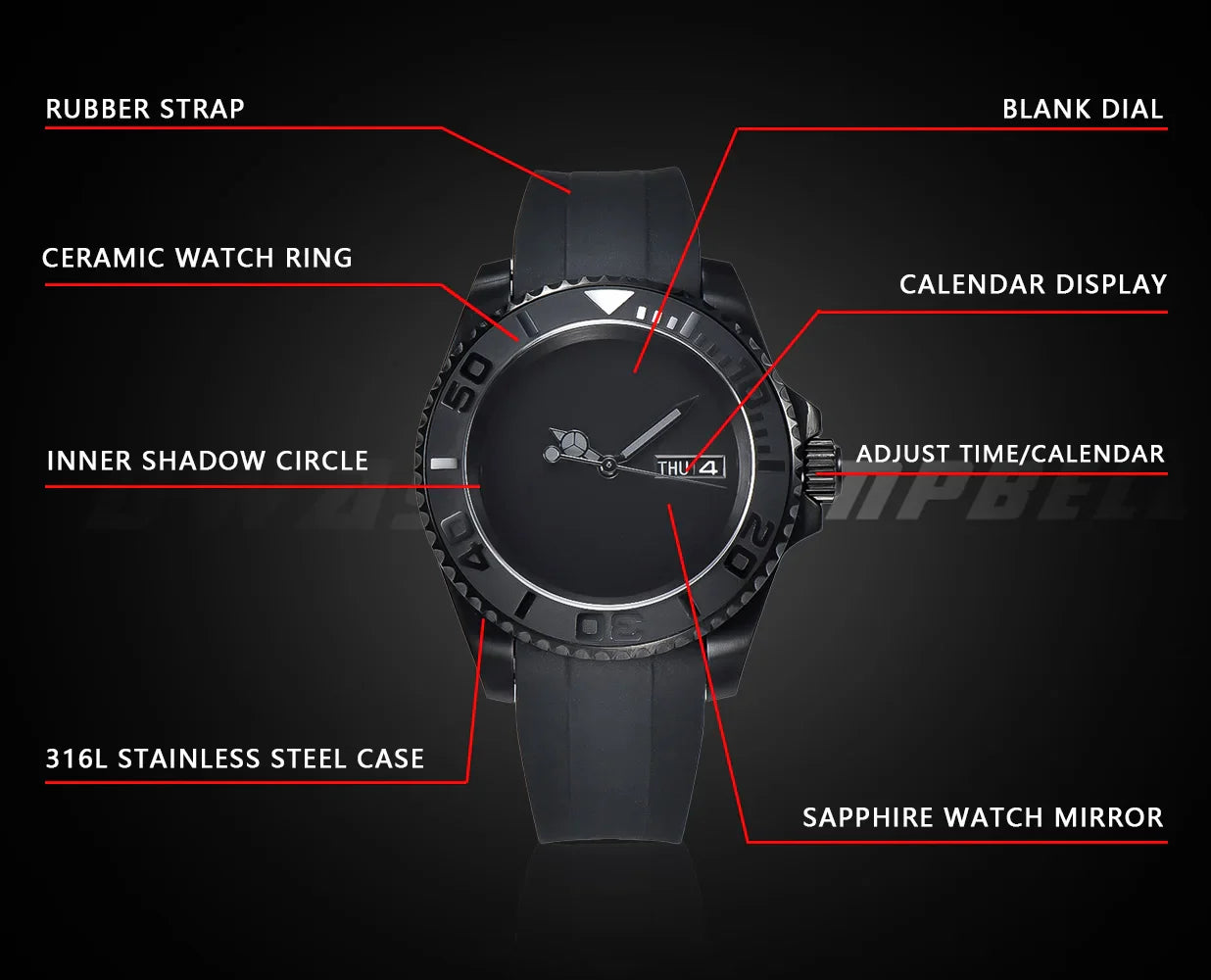 Sterile Yacht Master Watch 40.5mm Diving NH36 Movement Ceramic Bezel Sapphire 5Bar