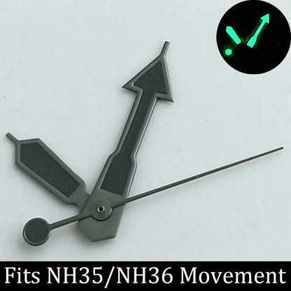 high-quality Watch accessories watch pointer NH series 35 NH36 hands green  luminous suitable for N H35/ NH36 movement