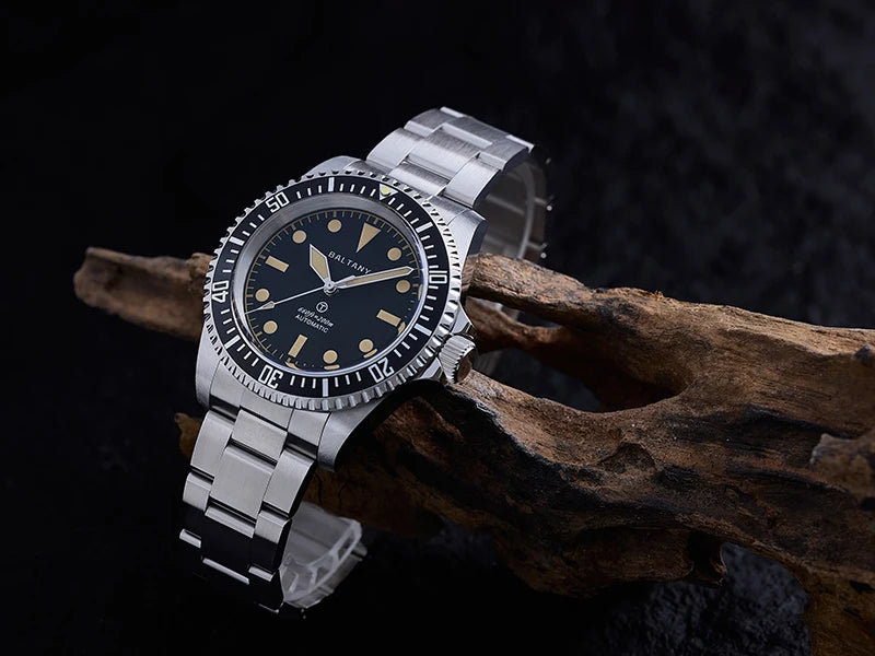 Baltany 39MM Dive Watch Man S3075 MilSubmariner Homage Watch  20Bar Waterproof Stainless Steel Bracelect NH38 Auto Sports Watch