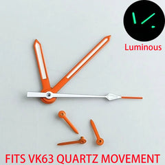Watch Hands Fits VK63 VK63A quartz Movement Hands green luminous