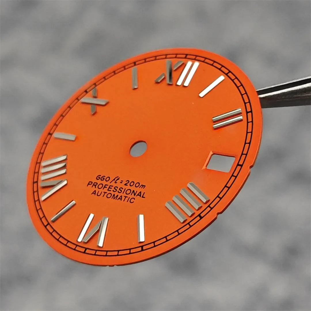 Suitable for NH35A/4R35 Movement Watch Dial 28.5mm Roman Numeral Surface Watch Faces Men's Watches Replacement Accessories