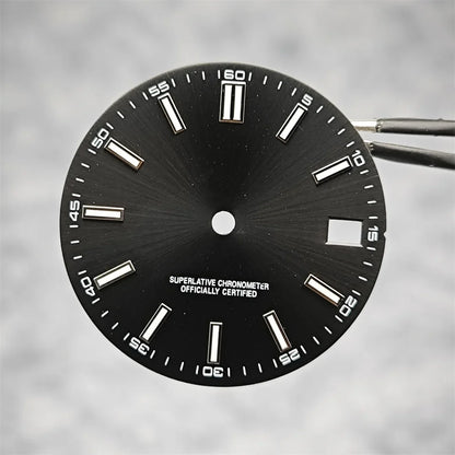 NH35 Watch Dial 28.5mm Log Modified Dial BGW9 Blue Green Luminous Watch Face Modified Watch Accessories for NH35 NH36 movements