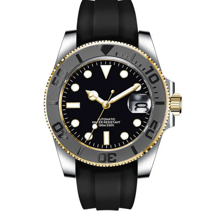 Corgeut 3002 Dive Watch  NH35 / miyota 8215 40mm Yacht Watch Two Tone Gold Ceremic Bezel  10bar Sapphire