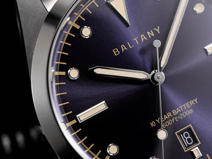 Baltany S4041 Vintage Tribute Quartz Wristwatches Enamel Dial Sapphire Crystal 20ATM Stainless Steel Bracelet Diving watches