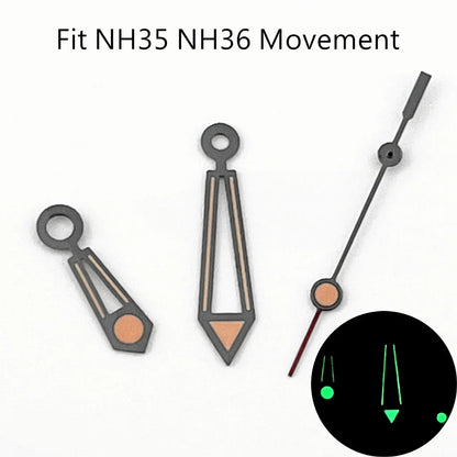 NH35 Watch Hands Green Luminous Fit NH35 NH36 ETA2824 2836 Miyota 8205 8215 N821A Mingzhu DG2813 3804 Movement Watch Accessories