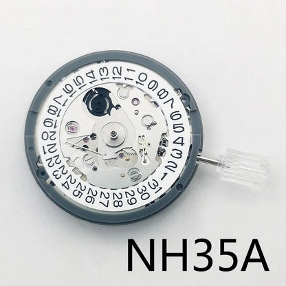 Japan Geniune NH35A Premium Mechanical Movement NH35 White Date wheel 24 Jewels Automatic Self-winding High Accuracy Movt Replace