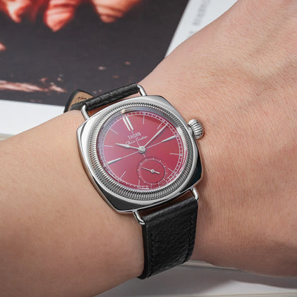 THORN T017 Square pillow-shaped 36mm Pilot couple wristwatch VD78 quartz Double Domed Sapphire 10Bar