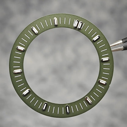 31mm Watch Dial Hollowed Out Surface Green Luminous Watch Faces Accessories Repair Parts NH70／NH35 / NH36 Movement