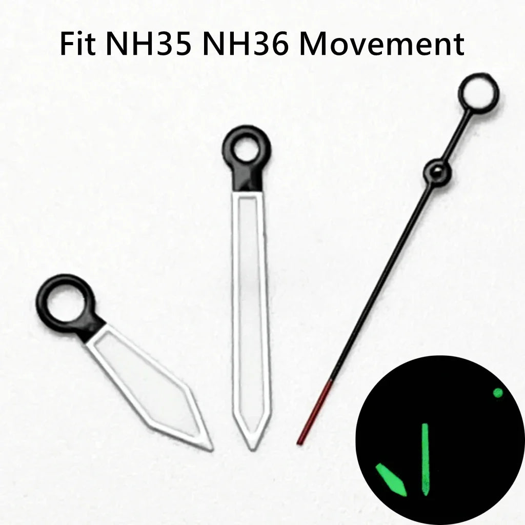 ETA Hands Silver/Black Watch Hands Fit NH35 NH36 PT5000 ETA2836 2824 DG2813 3804 Miyota8215 8205 821A Movement Watch Accessories